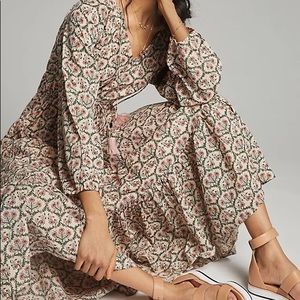 Anthro Roller Rabbit Angelica Maxi Dress Sz Small